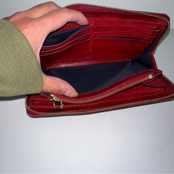 Celine Brown/Beige Canvas/Leather Macadam Envelope Long Clutch Vintage in EUC - Picture 14 of 17